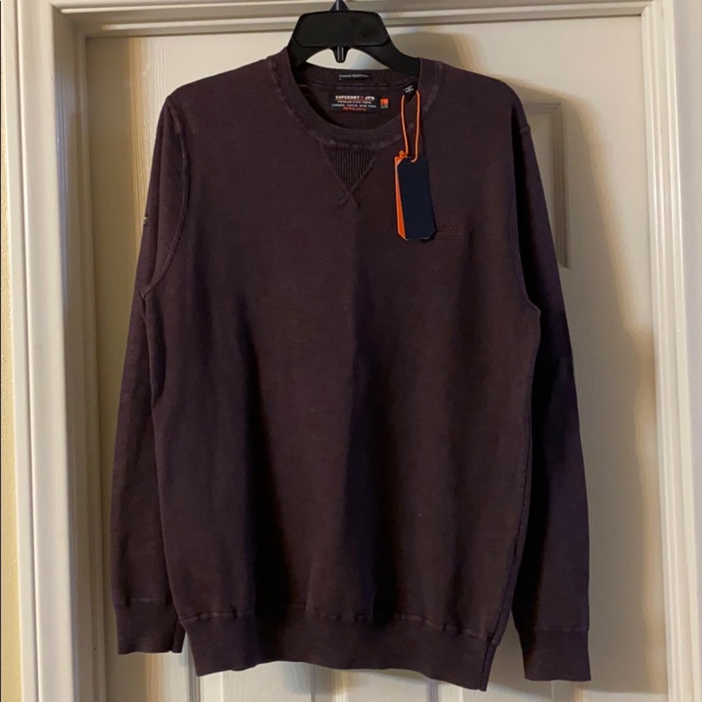 Sweatshirt by Superdry. Color is plum